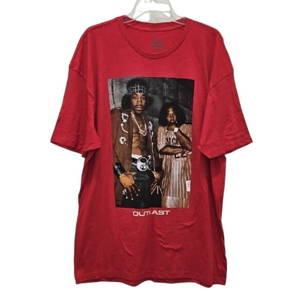 Outkast Graphic Print Short Sleeve T-shirt XL New Unisex Red Hip Hop